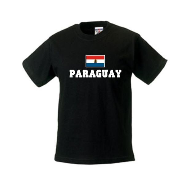 Kinder T-Shirt PARAGUAY, Flagshirt, Ländershirt (WMS02-46f)