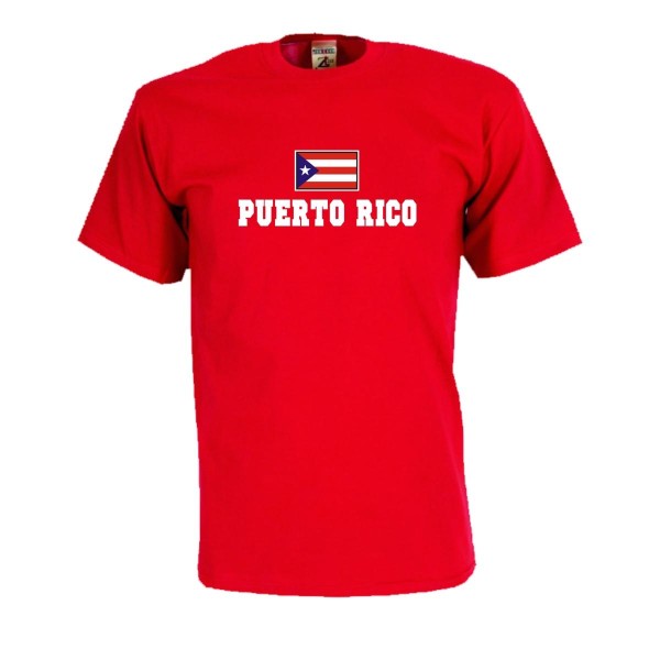 T-Shirt PUERTO RICO, Flagshirt, Fanshirt S - 5XL (WMS02-50a)