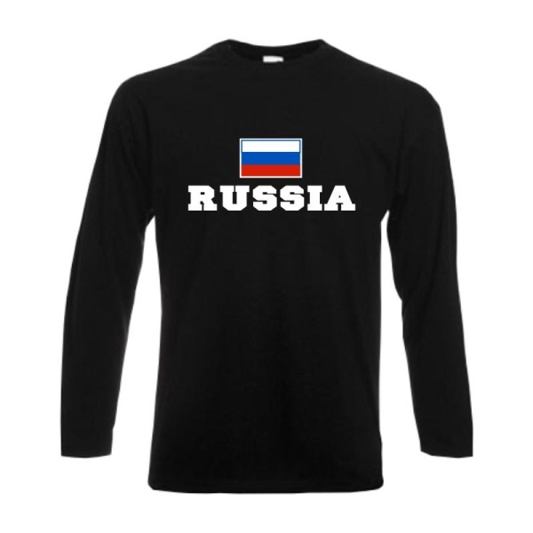 Longsleeve RUSSLAND (Russia), Flagshirt, Fanshirt S - 6XL (WMS02-52b)