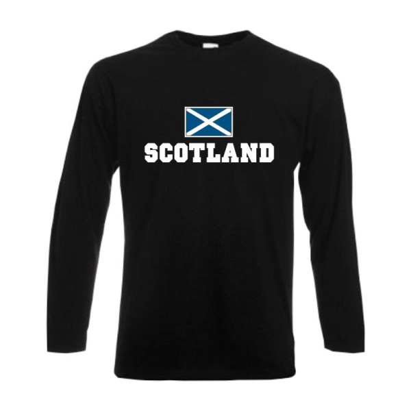 Longsleeve SCHOTTLAND (Scotland), Flagshirt, Fanshirt S - 6XL (WMS02-54b)