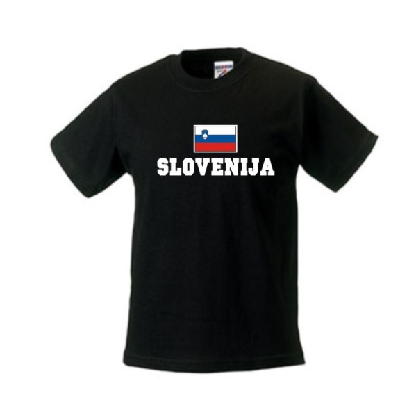 Kinder T-Shirt SLOVENIEN (Slovenija), Flagshirt, Ländershirt (WMS02-59f)