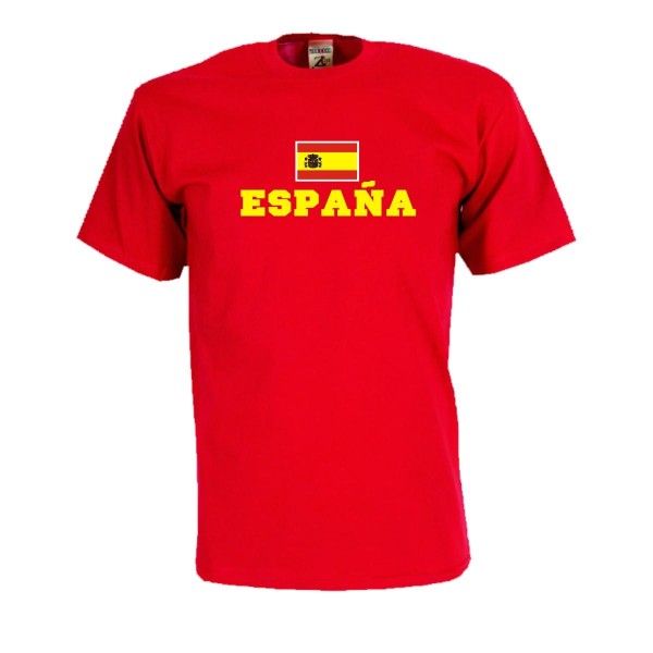 T-Shirt SPANIEN (Espana), Flagshirt, Fanshirt S - 5XL (WMS02-60a)