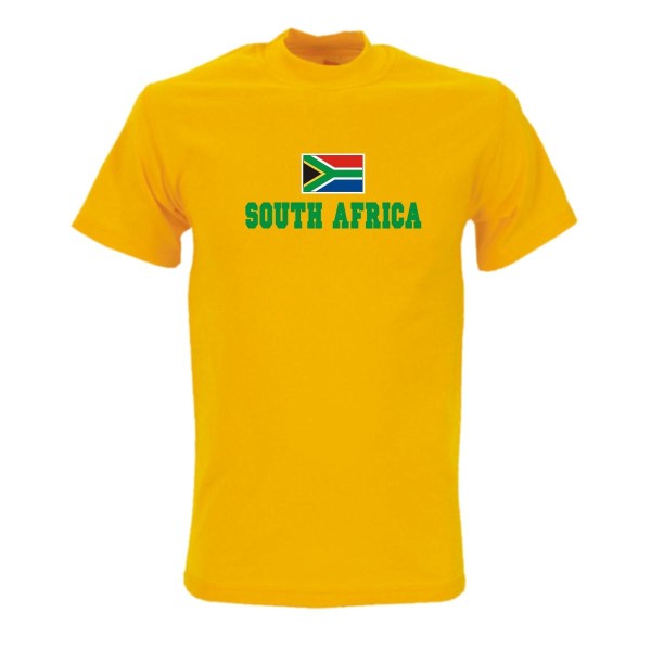 T-Shirt SÜDAFRIKA (South Africa), Flagshirt, Fanshirt S - 5XL  (WMS02-61a)