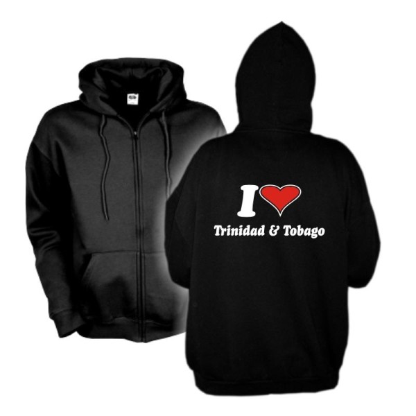 Kapuzenjacke I love TRINIDAD & TOBAGO Länder Fan Hoodie (WMS04-65e)