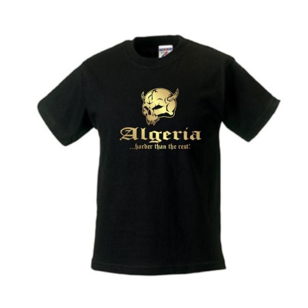 Kinder T-Shirt ALGERIEN (Algeria) harder than the rest (WMS05-07f)