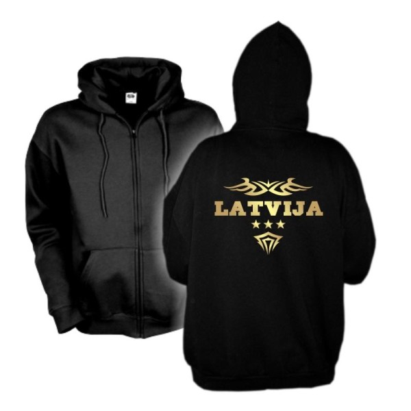 Kapuzenjacke LETTLAND (Latvija) Ländershirt Hoodie S - 6XL (WMS06-37e)