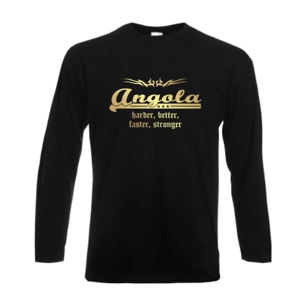 Longsleeve ANGOLA harder better faster stronger (WMS07-08b)