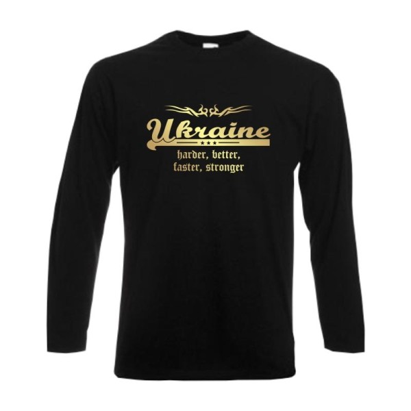 Longsleeve UKRAINE harder better faster stronger (WMS07-69b)