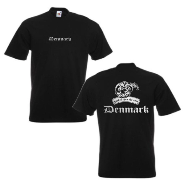 T-Shirt DÄNEMARK (Denmark) harder than the rest, S - 12XL (WMS08-16a)