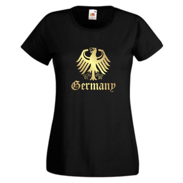 Damen T-Shirt, Germany, Bundesadler, Ländershirt XS - XXL (WMS10-26)