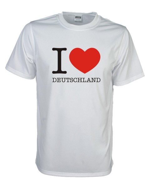 T-Shirt, I love DEUTSCHLAND, Länder Fanshirt S-5XL (WMS11-01)