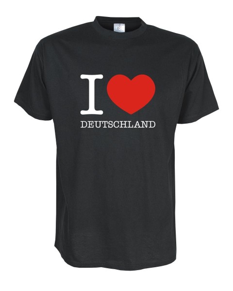 T-Shirt, I love DEUTSCHLAND, Länder Fanshirt S-5XL (WMS11-01)