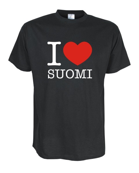 T-Shirt, I love FINNLAND (Suomi), Länder Fanshirt S-5XL (WMS11-20)