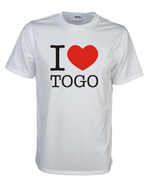 T-Shirt, I love TOGO, Länder Fanshirt S-5XL (WMS11-64)