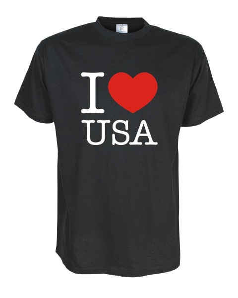 T-Shirt, I love USA, Länder Fanshirt S-5XL (WMS11-71)