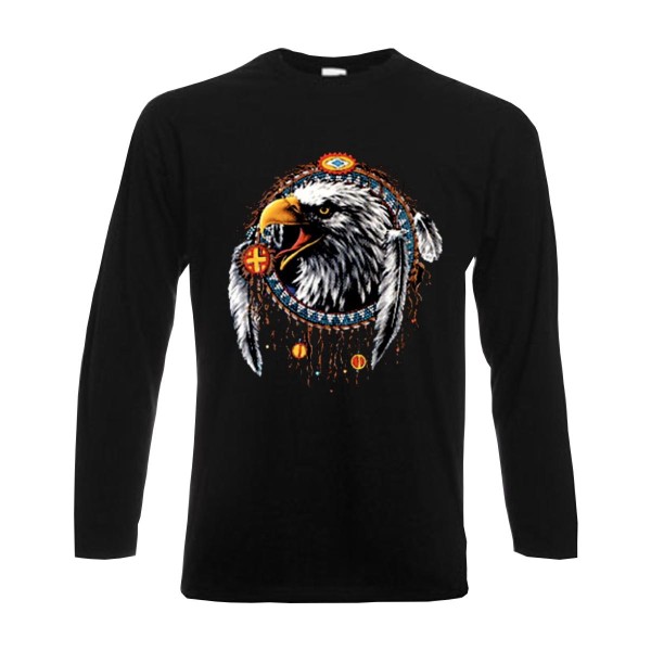 Longsleeve Eagle Dreamcatcher, Indianer langarm Funshirt