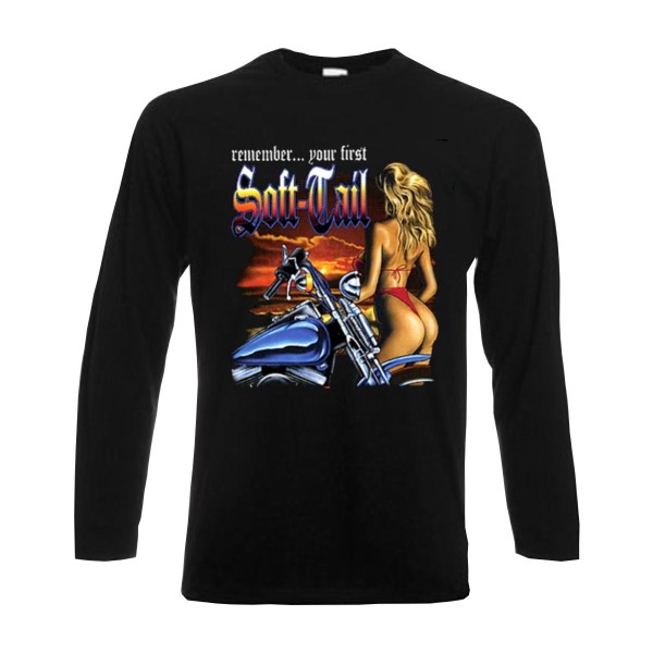 Longsleeve Softail / Girl, Biker langarm Funshirt