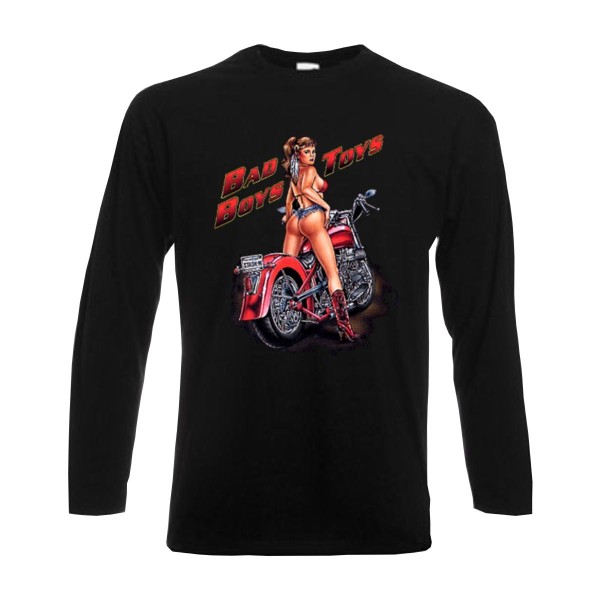 Longsleeve Bad Boys Toys, Biker langarm Funshirt