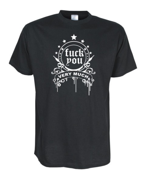 fuck you very much, Fun T-Shirt in Übergrößen 3XL bis 12XL