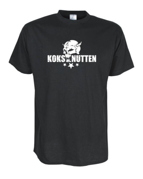 Koks & Nutten skull, Fun T-Shirt in Übergrößen