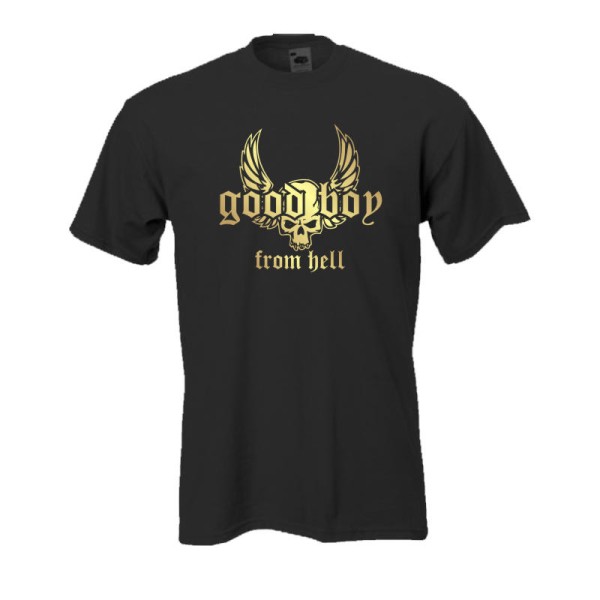 good boy from hell - schwarzes Fun T-Shirt (BL092)