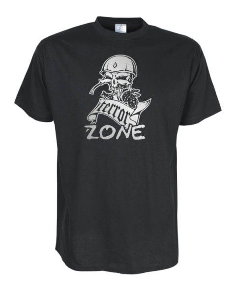 terror zone, Fun T-Shirt in Übergrößen 3XL bis 12XL