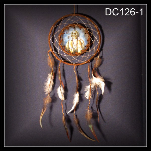 Doppelring Traumfänger, Dreamcatcher Indianer 17x40cm (DC126-1)