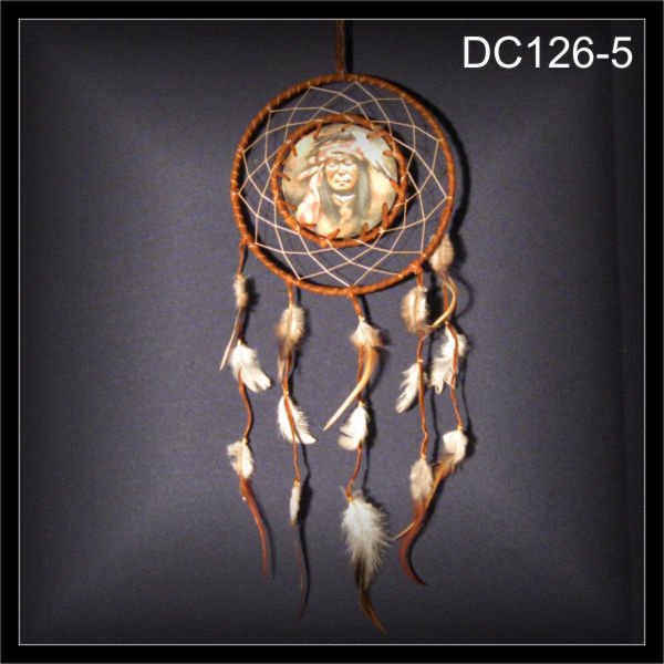 Doppelring Traumfänger, Dreamcatcher Apache 17x40cm (DC126-5)