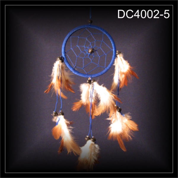 Kleiner Traumfänger, Dreamcatcher, Zwirn blau 9x30cm (DC4002-5)