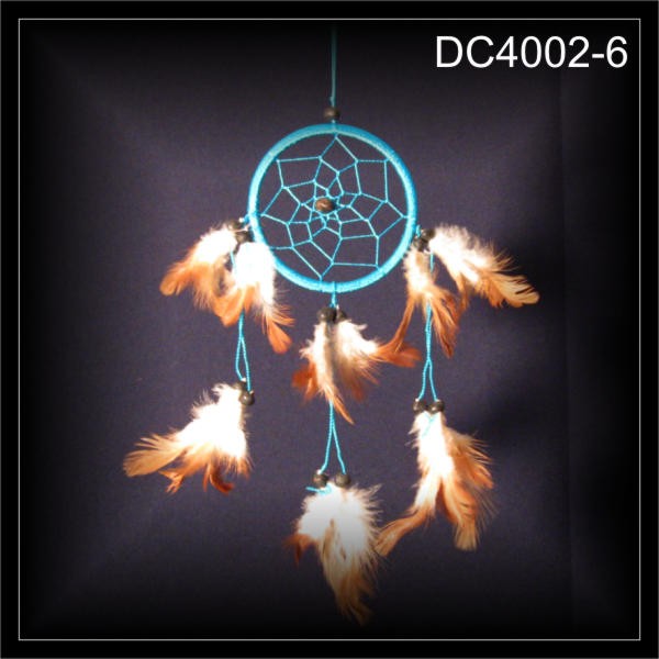 Kleiner Traumfänger, Dreamcatcher, Zwirn türkis 9x30cm (DC4002-6)