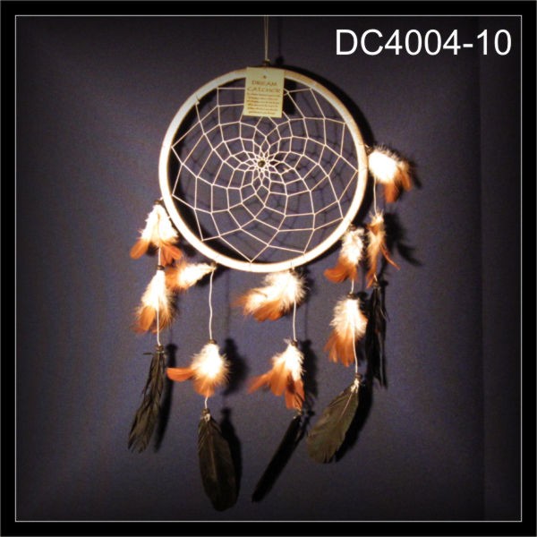 1-Ring Traumfänger, Dreamcatcher, Zwirn weiss 22x50cm (DC4004-10)