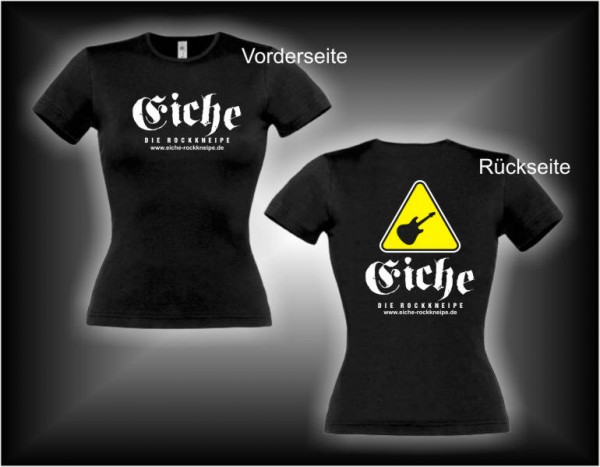 Eiche Rockkneipe Girlie-Shirt beidseitig bedruckt