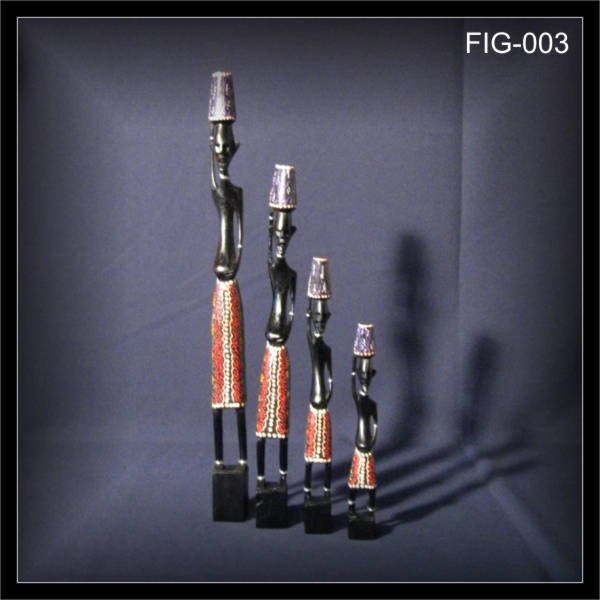 Afrikanisches Figuren-Set 4-teilig   (FIG-003)