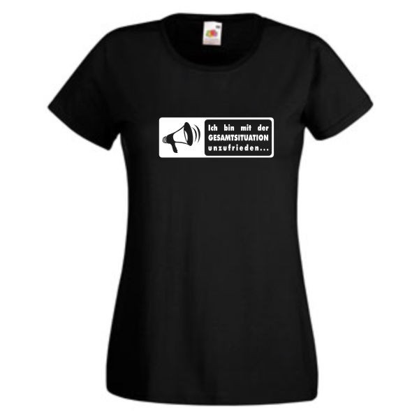 Ich bin mit der Gesamtsituation unzufrieden, T-Shirt, Damen Funshirt