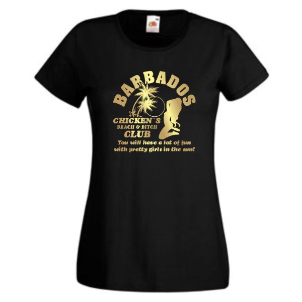 Barbados chicken´s club, T-Shirt, Damen Funshirt