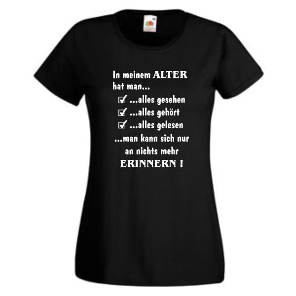 In meinem Alter hat man..., T-Shirt, Damen Funshirt