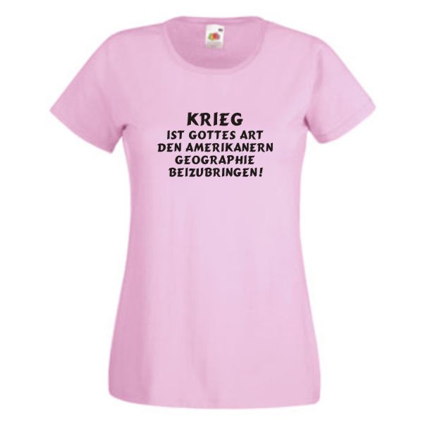 ... den Amerikanern Geografie beizubringen, T-Shirt, Damen Funshirt