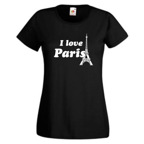 I love Paris, T-Shirt, Damen Funshirt