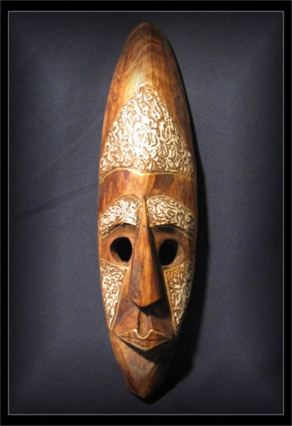 Wandmaske BIG NOSE, 50cm, Bali, Schnitzerei (MA-AS-011)