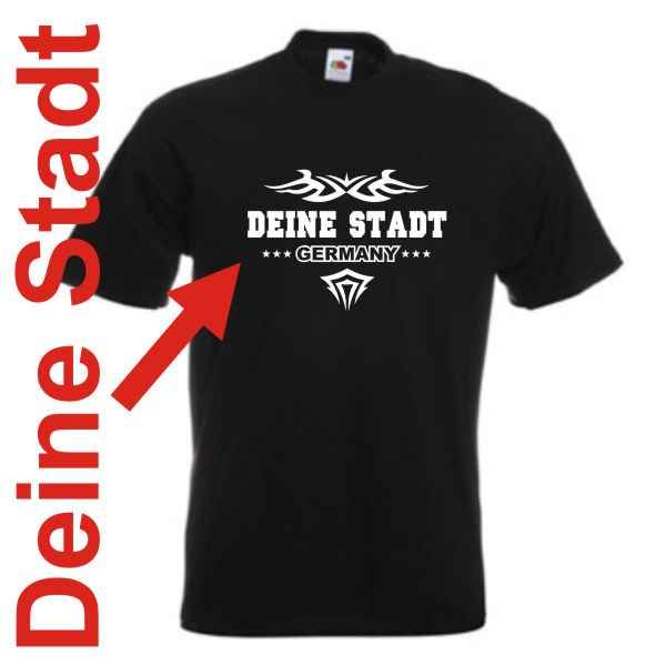 T-Shirt Deine Stadt GERMANY, Tribal Städteshirt (SFU09-01a)