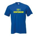 T-Shirt SCHWEDEN (Sweden), Flagshirt, Fanshirt S - 5XL (WMS02-55a)