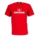 T-Shirt SCHWEIZ (Suisse), Flagshirt, Fanshirt S - 5XL (WMS02-56a)